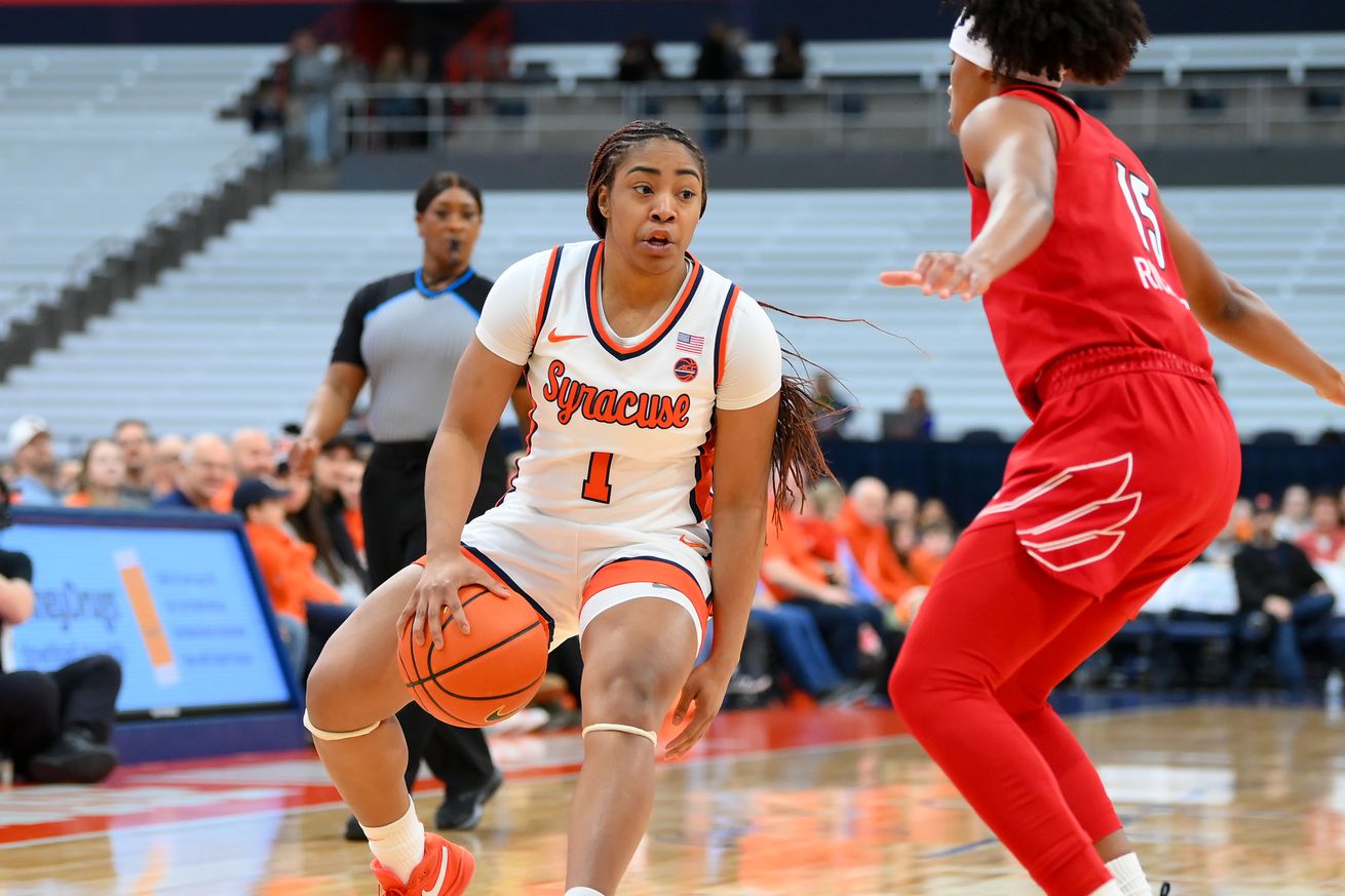 Marquette’s Kennedi Perkins, while playing at Syracuse in 2023-24