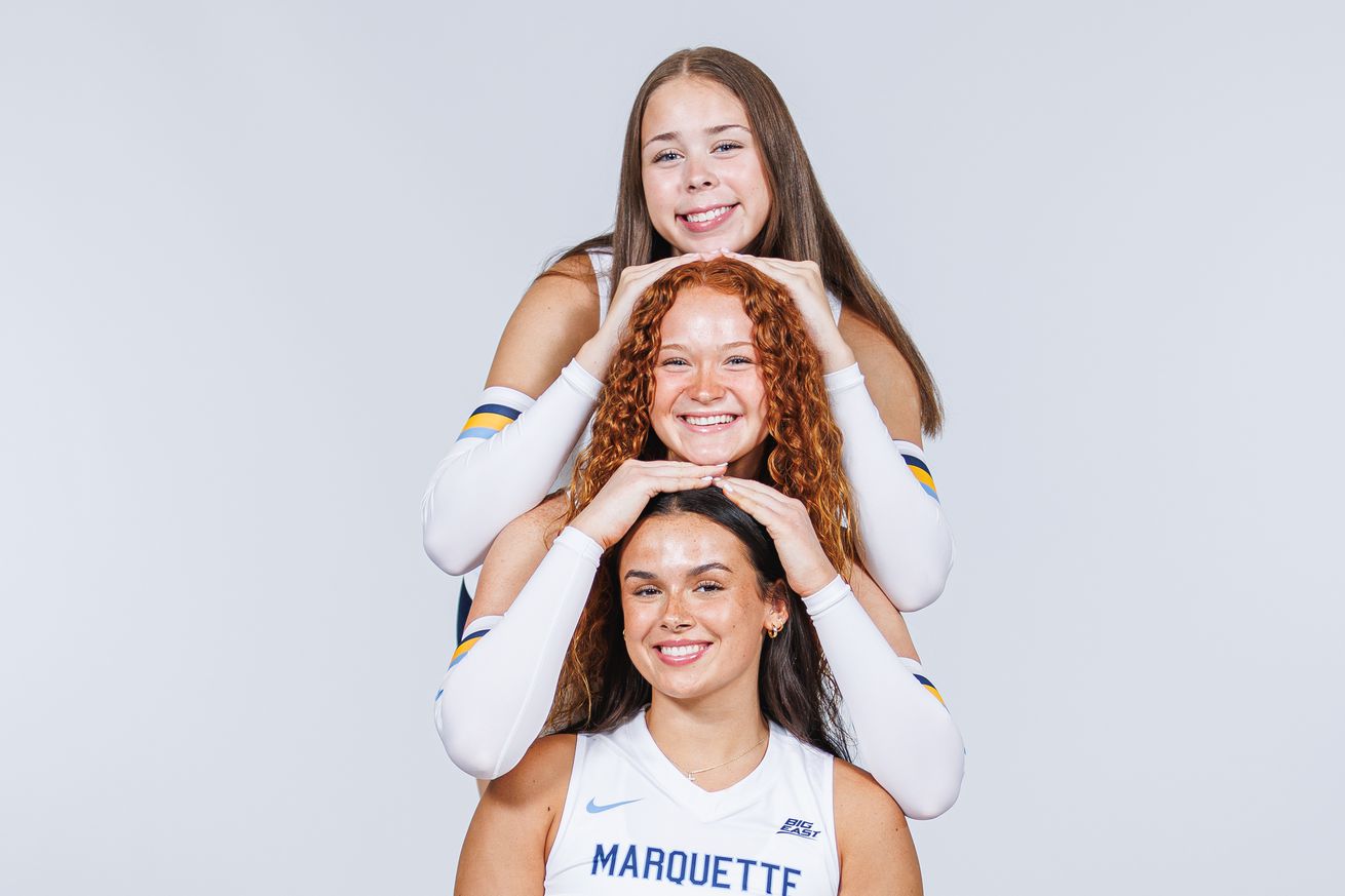 Marquette volleyball’s freshmen, from top to bottom: Meghan Clifford, Malayah Long, and Calli Kenny