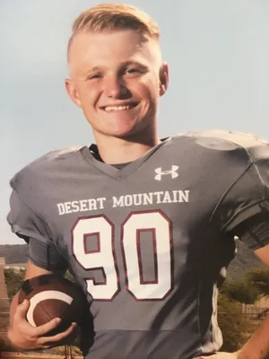 Green Bay Packers K Brayden Narveson as a HS senior at Desert Mountain High School