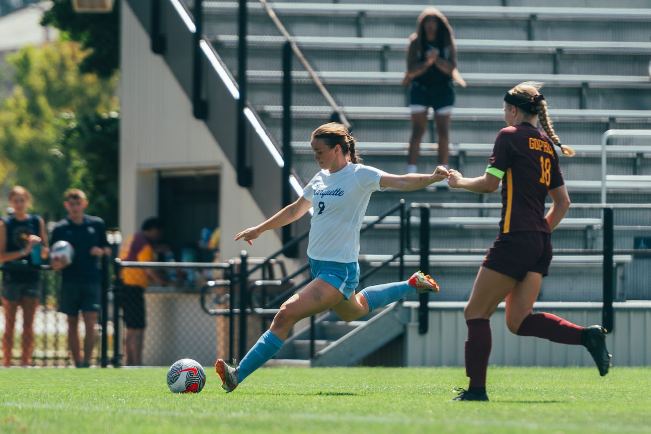 Marquette’s Josie Bieda in action against Minnesota