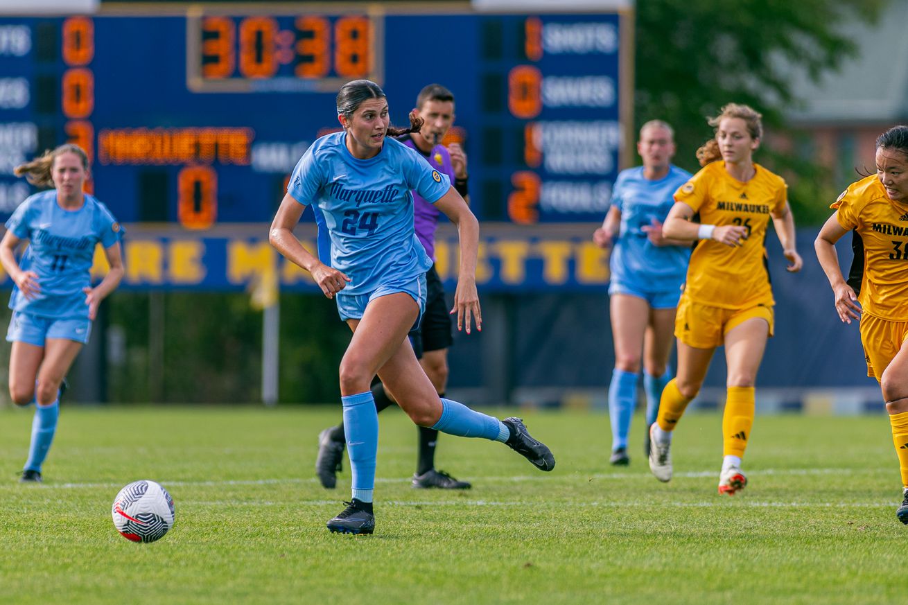 Marquette’s Tess O’Connell in action against Milwaukee