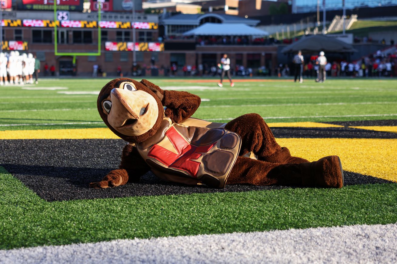 Maryland Terrapins mascot during a game between Michigan State and Maryland at SECU Stadium on September 7, 2024 in College Park, Maryland.