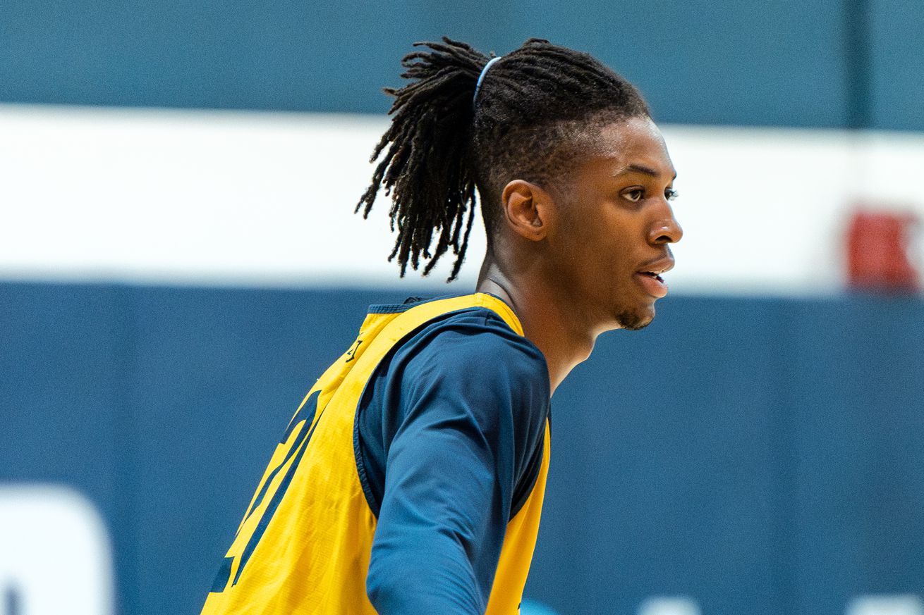 Marquette’s Al Amadou in practice at the McGuire Center.