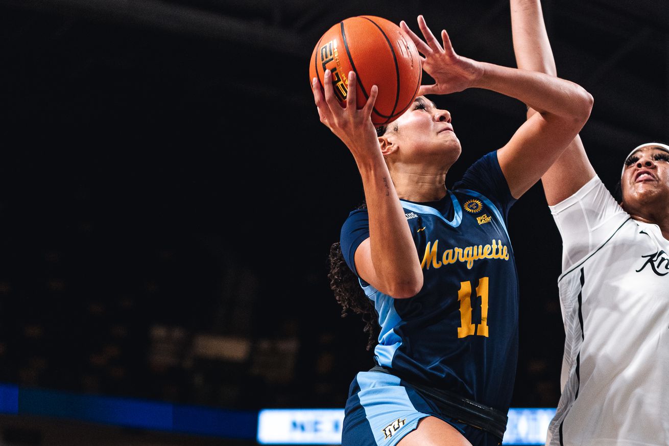 Marquette forward Skylar Forbes in action against UCF.