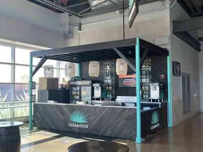 A closed Casamigos margaritas concession stand at Fiserv Forum.