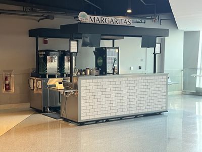 A closed Casamigos margarita stand at Fiserv Forum