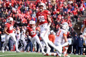 Badger Herald archival photo of linebacker Zack Baun. October 20, 2018. 