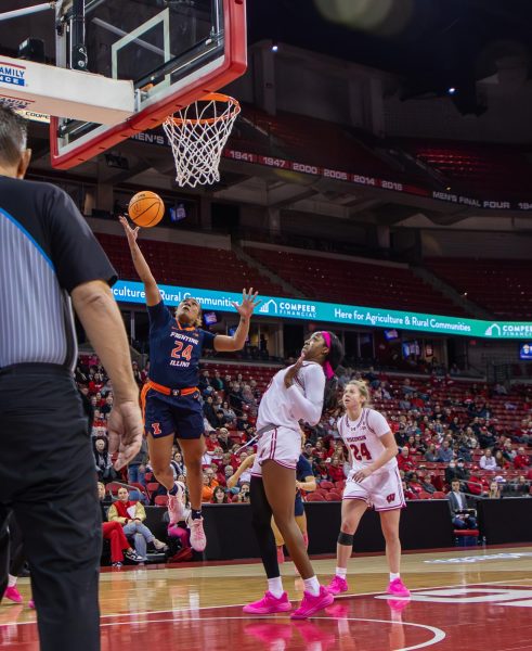 The University of Wisconsin Women's Basketball loses to Illinois. February 11, 2025. 