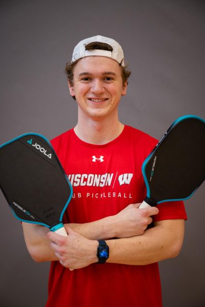 Wisconsin Pickleball Club President Taylor Chemer poses for a portrait. February 16, 2025.