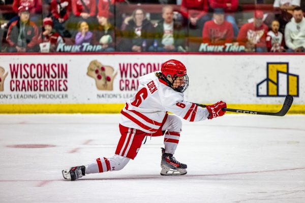 The UW women's hockey team defeated Bemidji State 3-0 in the WCHA first round of the best-of-three series. February 28, 2025.